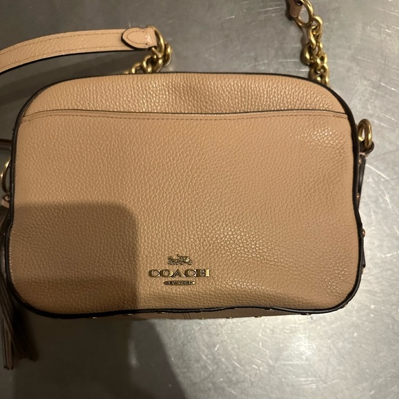 COACH Crystal Rivet Stone Nude Pink Camera Bag Crossbody - Picture 5 of 7